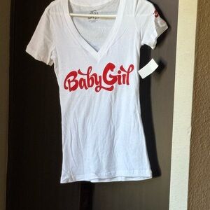 Baby Girl White and Red T-Shirt